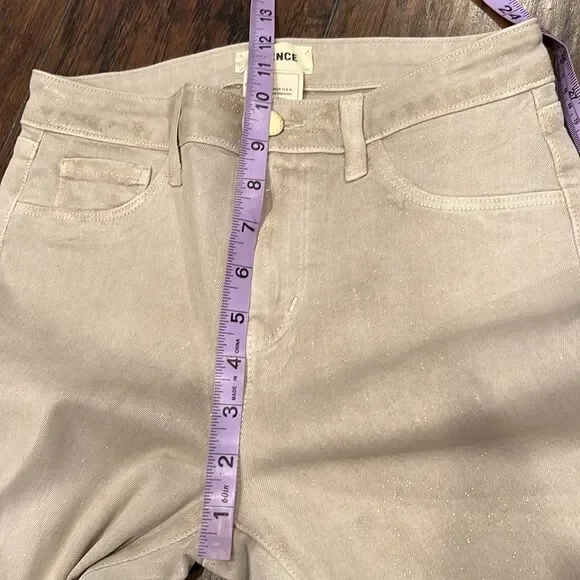 L’AGANCEMargot Skinny Jeans tan color with glitter high rise size 26